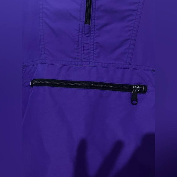 LL Bean Vintage Anorak Jacket Medium Purple Hooded raincoat - Picture 12 of 12